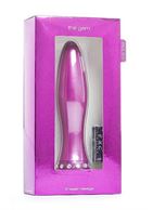 Вибратор-торпеда с кристалликами The Gem Purple - 16,6 см.