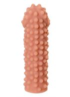 Телесная насадка на фаллос с бугорками Extreme Sleeve 010 L-size (16,4 см)