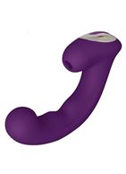 Фиолетовый клиторальный стимулятор с функцией вибратора Amante (17,8 см)
