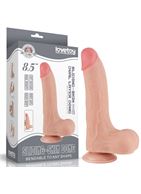 Телесный фаллоимитатор на присоске 8.5" Sliding Skin Dual Layer Dong (22 см)