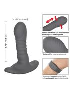 Серый массажер простаты Thrusting Rotator Probe (11,25 см)