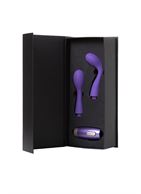 Фиолетовый вибратор Le Stelle - PERKS SERIES EX-1 с 2 сменными насадками