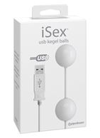 Белые вагинальные виброшарики USB KEGEL BALLS, работающие от USB
