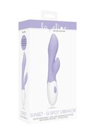Фиолетовый G-spot вибратор Sunset со стимулятором клитора (20 см)