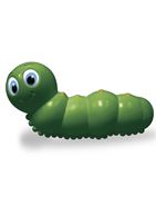 Вибратор-гусеница I Rub My Wormie Green
