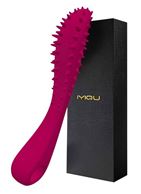 Малиновый вибратор Temptation Wand с шипиками (22 см)