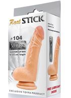 Реалистичный вибратор RealStick #104 с пультом Д/У - 15 см.