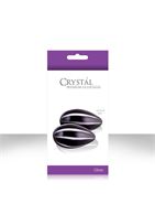 Черные стеклянные вагинальные шарики CRYSTAL KEGEL EGGS