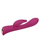 Бордовый вибромассажер-кролик 5" Silicone Bunny Love (19,1 см)