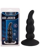 Чёрный анальный стимулятор ASS JACKER - 12 см.