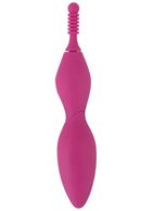 Ярко-розовый клиторальный вибратор с 3 насадками Spot Vibrator with 3 Tips (17,9 см)