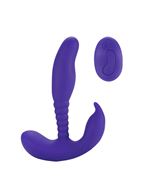 Фиолетовый стимулятор простаты Remote Control Anal Pleasure Vibrating Prostate Stimulator - 13,5 см.
