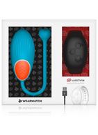 Голубое виброяйцо с черным пультом-часами Wearwatch Egg Wireless Watchme