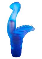 Синий стимулятор точки G и клитора WILD SWAN - 12,5 см.