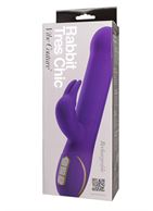 Фиолетовый вибратор со стимулятором клитора Rabbit Tres Chic - 23 см.