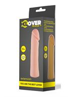 Телесная фаллическая расширяющая насадка XLover - 18 см.