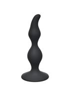 Чёрная анальная пробка Curved Anal Plug Black - 12,5 см.