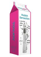 Белый вибратор RABBIT SENSATION VIBRATOR - 24 см.