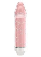 Розовый фаллический вибратор Lisa - 14,7 см.