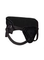 Чёрный страпон Deluxe Silicone Strap On 10 Inch - 25,5 см.