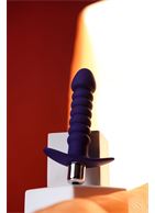 Фиолетовый анальный вибратор Condal (14 см)