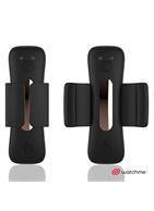 Черная вибровкладка в трусики с пультом-часами Anne's Desire Vibro Panty Wireless Watchme