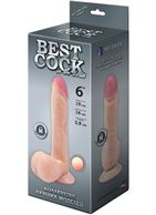 Телесный фаллоимитатор на присоске BEST COCK 6" (19 см)