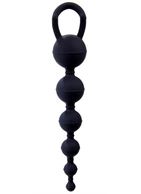 Чёрная анальная цепочка Six Balls Chain - 18,5 см