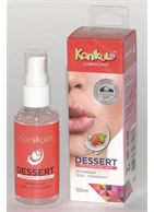 Съедобный лубрикант Desert Strawberries and Cream с ароматом клубники со сливками - 50 мл.