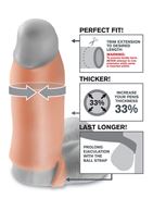 Телесная насадка Real Feel Enhancer XL (17 см)