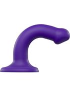 Фиолетовый фаллоимитатор-насадка Strap-On-Me Dildo Dual Density - размер S (17 см)