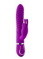 Фиолетовый вибратор кролик MAGIC BUNNY с ушками (22 см)