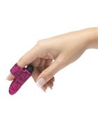 Розовая вибронасадка на палец SILICONE FINGER RING