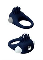 Синее эрекционное виброкольцо STIMU RING