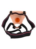 Телесный фаллопротез с вибрацией Vibrating Strap-On - 23 см.
