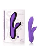 Фиолетовый вибромассажер с лепестком для стимуляции клитора Silhouette S19