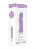 Фиолетовый вибратор со складочками Leah - 15 см.