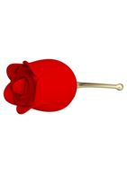 Красный клиторальный вибромассажёр Rose Lover
