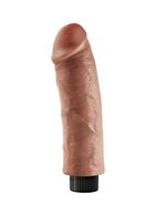Кофейный вибратор со съемной присоской 8" Vibrating Cock (21,6 см)