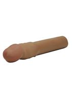 Бежевая насадка-удлинитель CyberSkin 4 inch Xtra Thick Transformer Penis Extension Dark