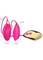 Парные розовые виброяца Sole Egg с пультом