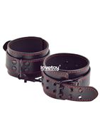 Черные поножи Bondage Fetish Pleasure Ankle cuffs с контрастной строчкой