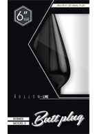 Чёрный анальный стимулятор Bottom Line 6 Model 2 rubber Black - 15,5 см.