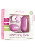 Розовые виброяйца Vibrating egg Two-pack с пультом ДУ