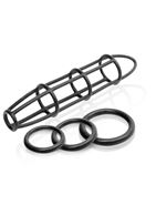 Набор Cockcage and Ring Set: насадка и эрекционные кольца на пенис