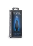 Тёмно-синий анальный плаг DARKER PRIMAL ATTRACTION JIGGLE BUTT PLUG - 12,2 см.