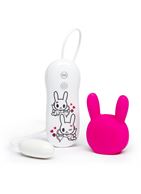 Розовый клиторальный стимулятор-зайчик SILICONE PURPLE BUNNY CLITORAL VIBRATOR