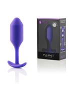 Фиолетовая анальная пробка для ношения B-vibe - Snug Plug 2 (11,4 см)