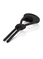 Чёрное эрекционное лассо с вибрацией Silicone Ultimate Lasso