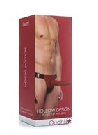 Красный полый страпон Hollow Design Strap On - 20 см.
